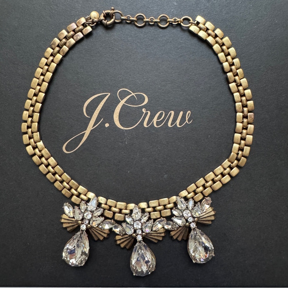 🌱 J. Crew Crystal statement necklace - Picture 1 of 5